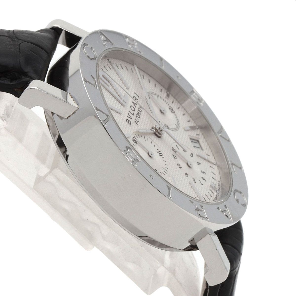 Bvlgari Watch SS Leather — view 6