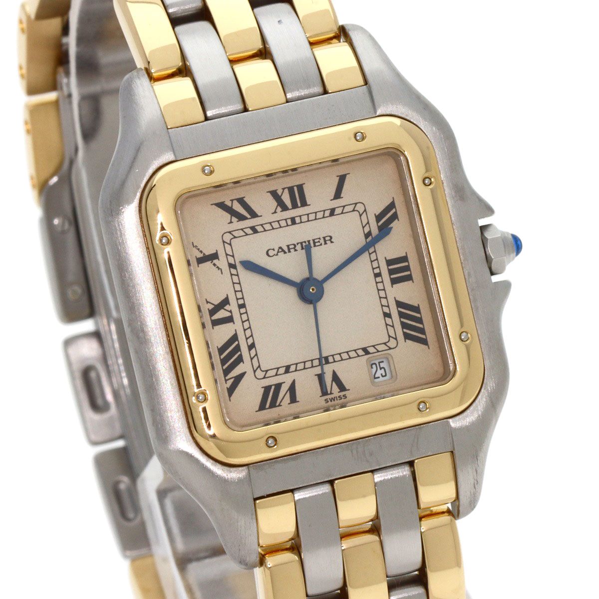 Cartier Panthere MM 3 Row Watch SS Yellow Gold Boys — view 4