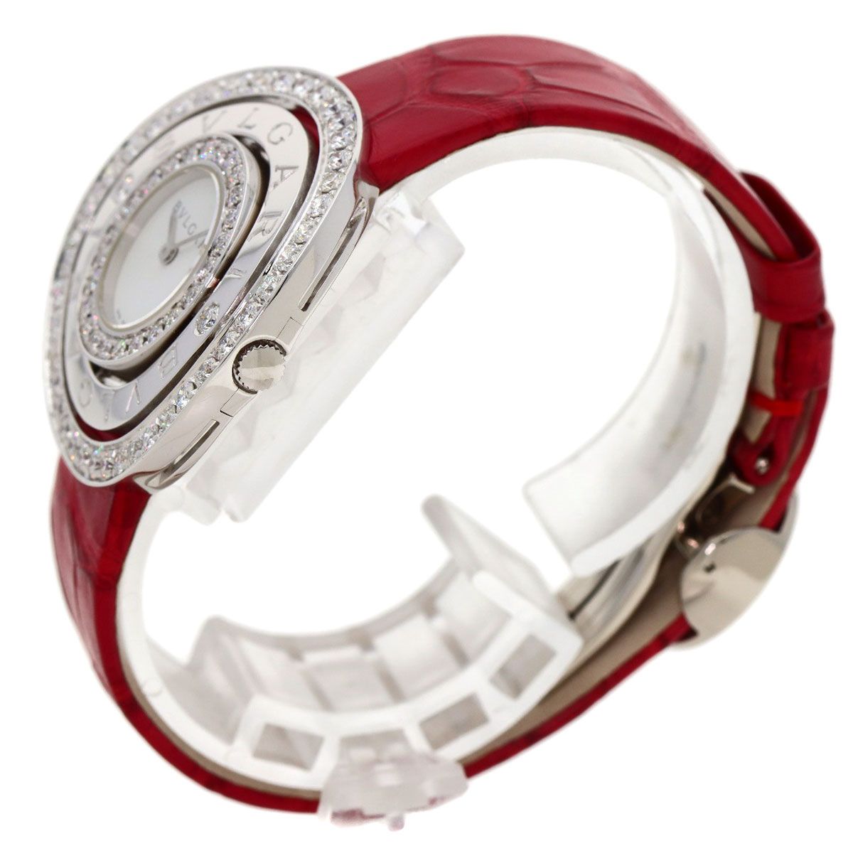 Bvlgari Astra le Cerki Watch 18K White Gold Leather — view 2