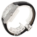 Cartier Tortu LM Case Bezel Diamond Watch 18K White Gold Leather — view 2