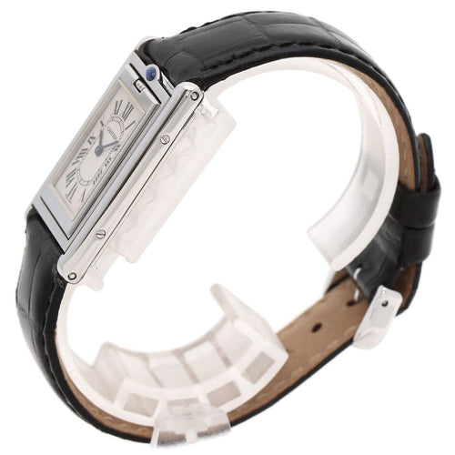 Cartier Tank Basculant MM Watch SS Leather Boys — view 2