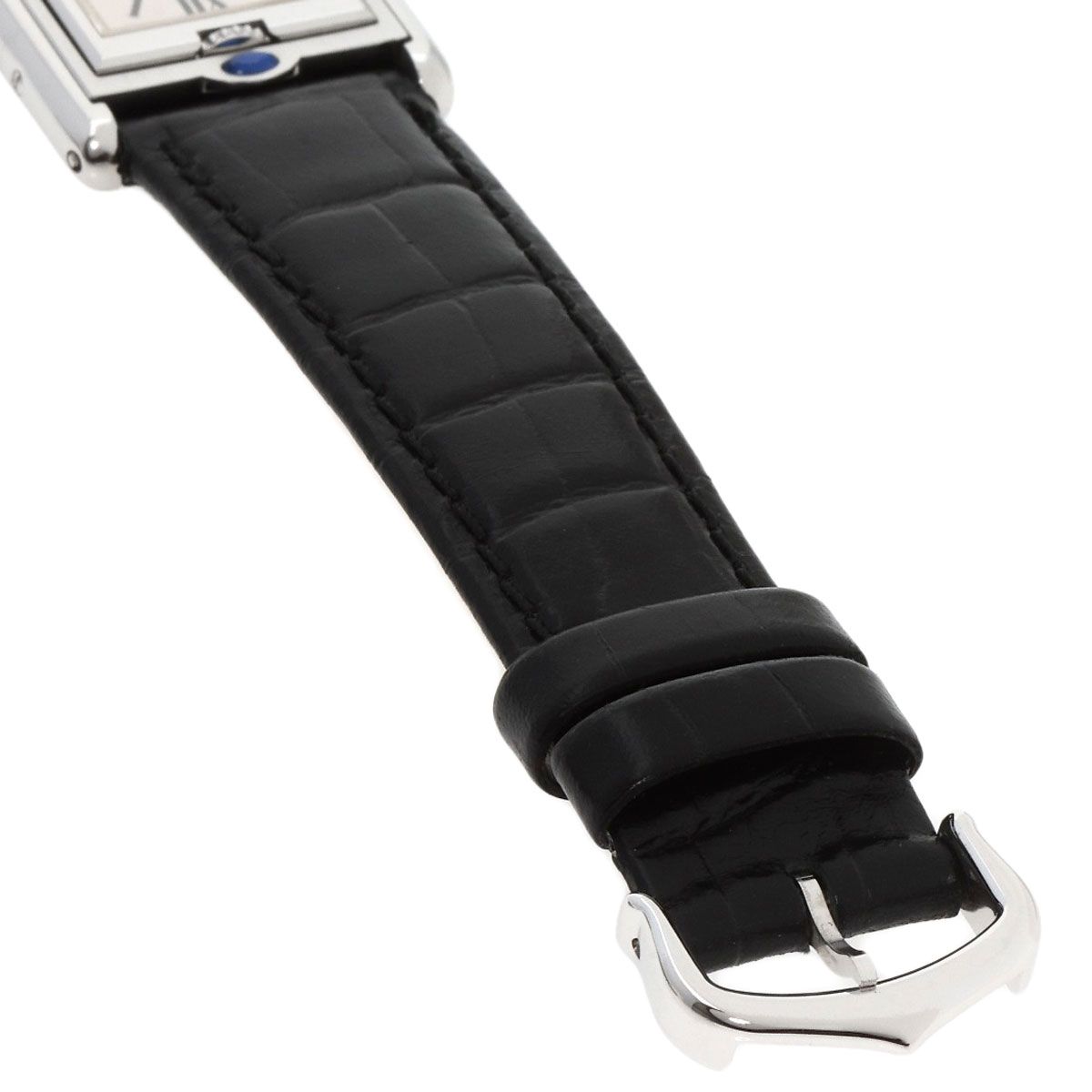 Cartier Tank Basculant MM Watch SS Leather Boys — view 9