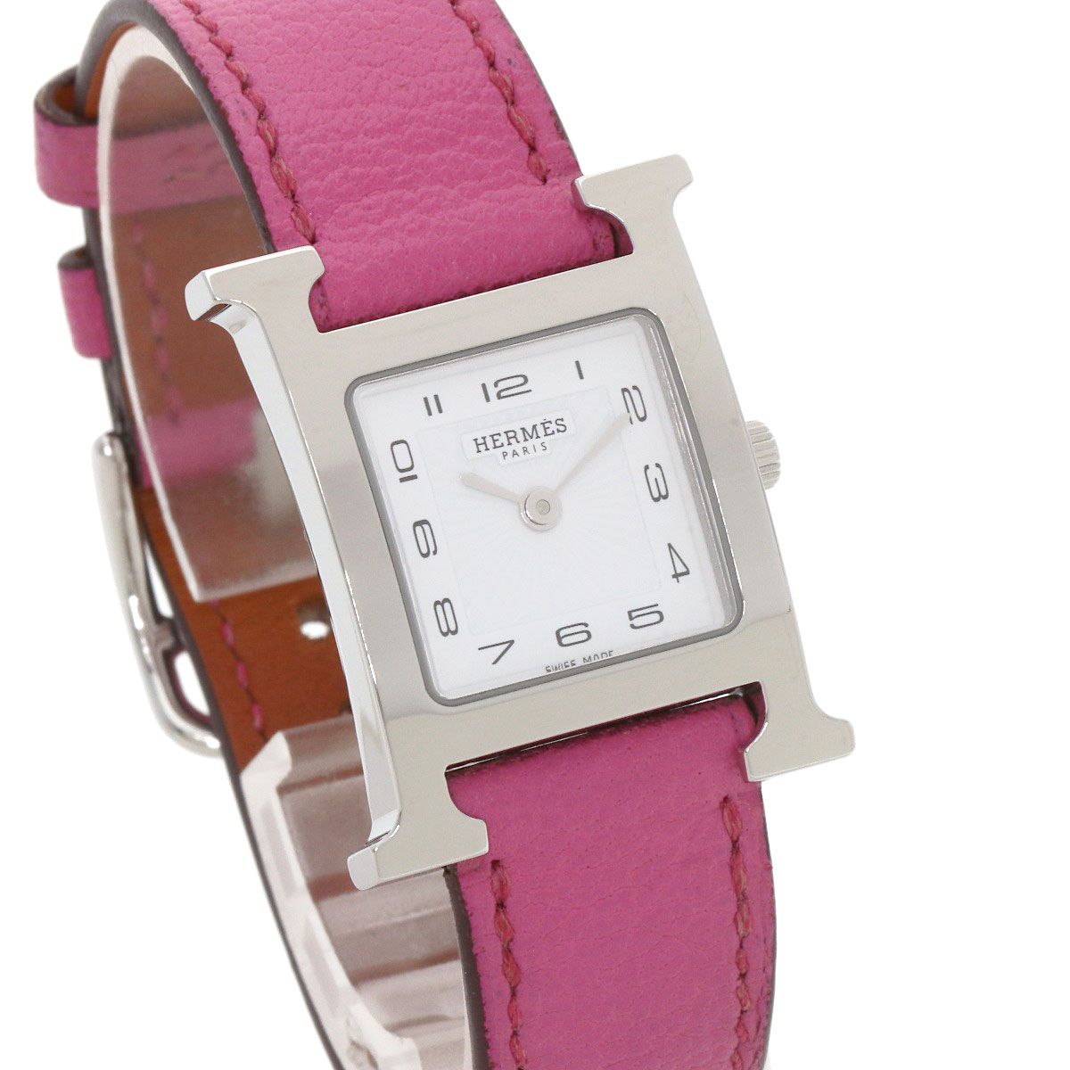 Hermes Watch SS Leather — view 4