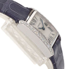 Cartier Tank Francaise SM Side Diamond Watch 18K White Gold Leather — view 6