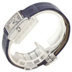 Cartier Tank Francaise SM Side Diamond Watch 18K White Gold Leather — view 2