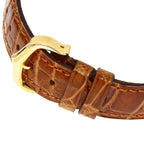 Cartier Santos Round Chrono Reflex Watch 18K Yellow Gold Leather Diamond — view 8