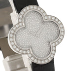 Van Cleef & Arpels Alhambra Watch 18K White Gold Leather — view 4
