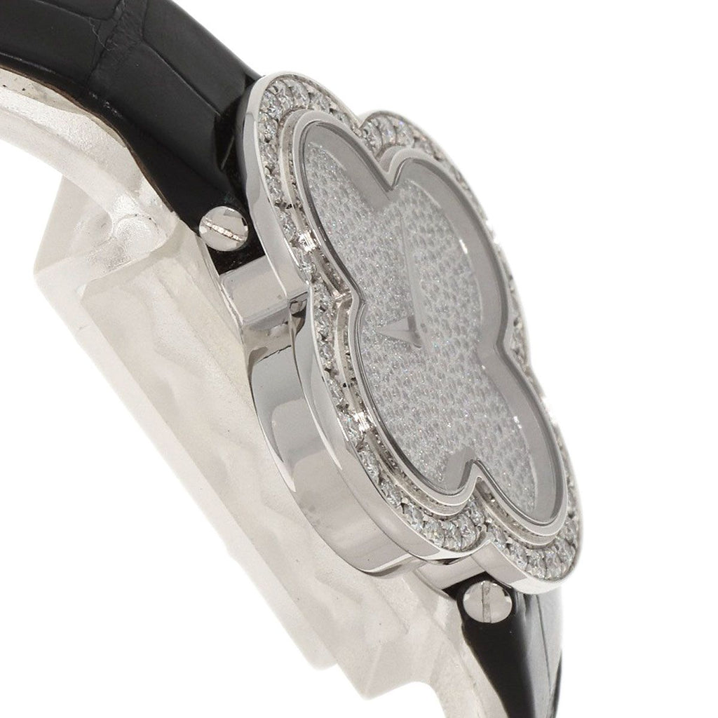Van Cleef & Arpels Alhambra Watch 18K White Gold Leather — view 6
