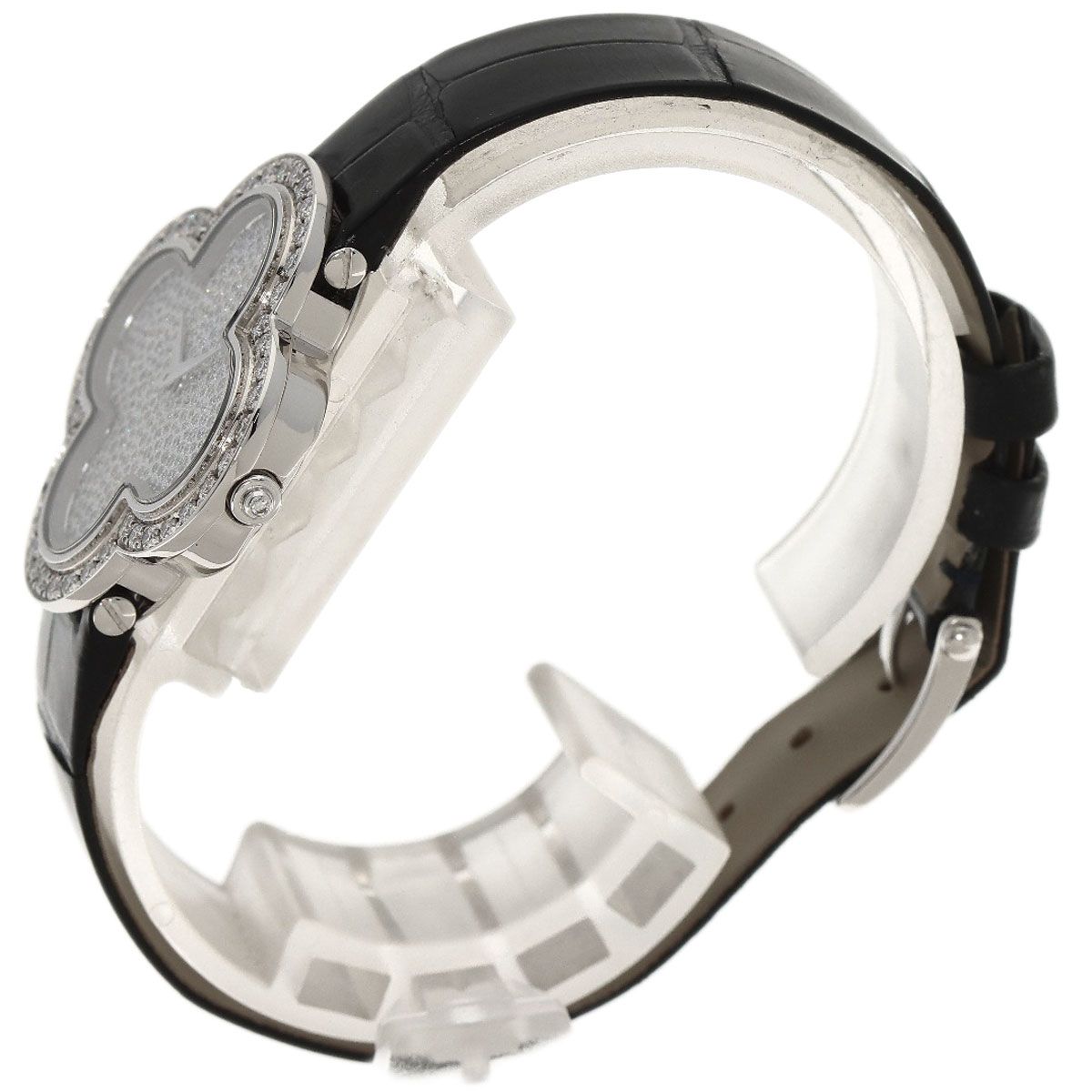 Van Cleef & Arpels Alhambra Watch 18K White Gold Leather — view 2