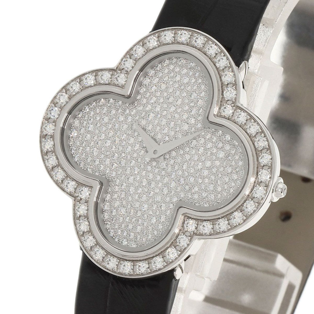 Van Cleef & Arpels Alhambra Watch 18K White Gold Leather — view 3