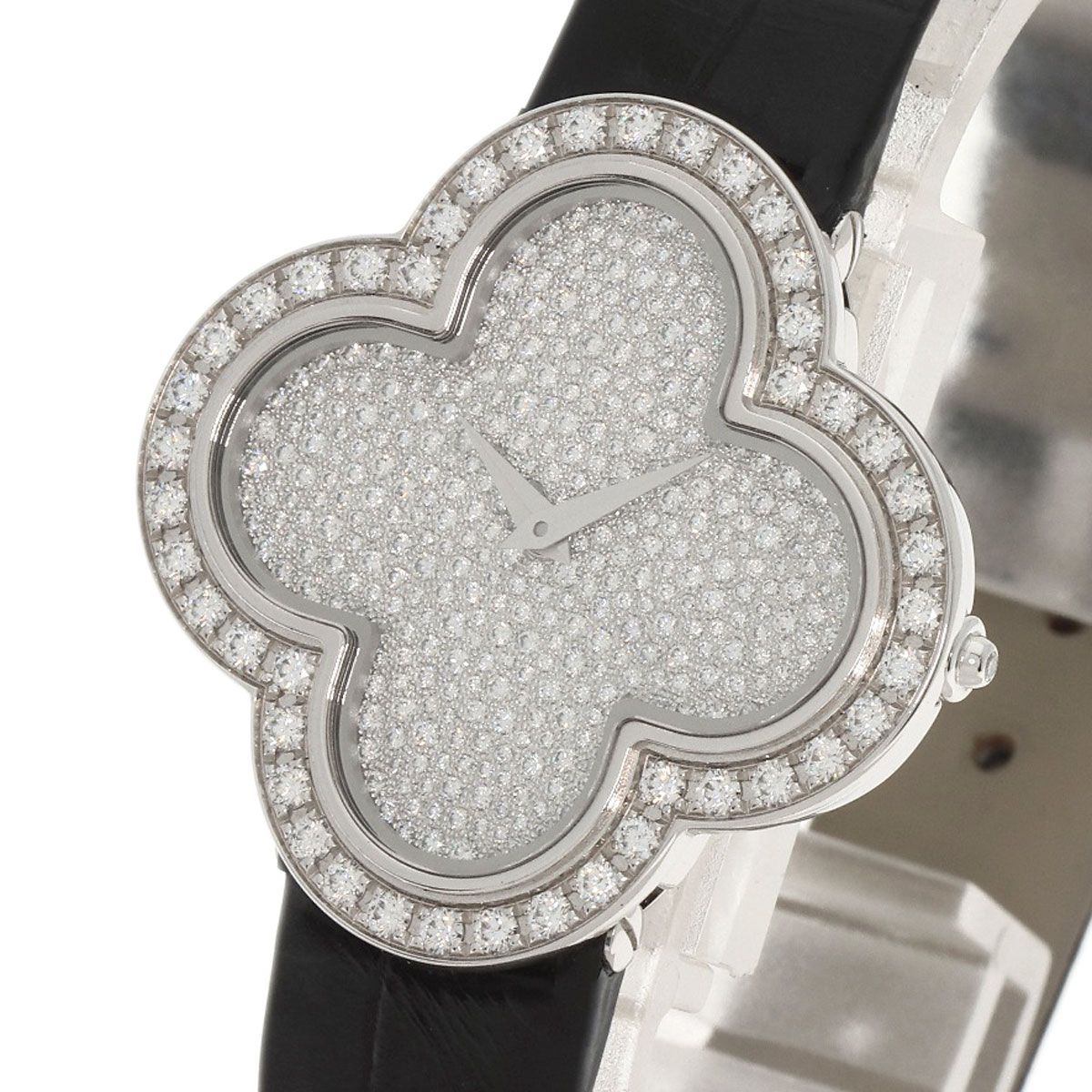 Van Cleef & Arpels Alhambra Watch 18K White Gold Leather — view 3
