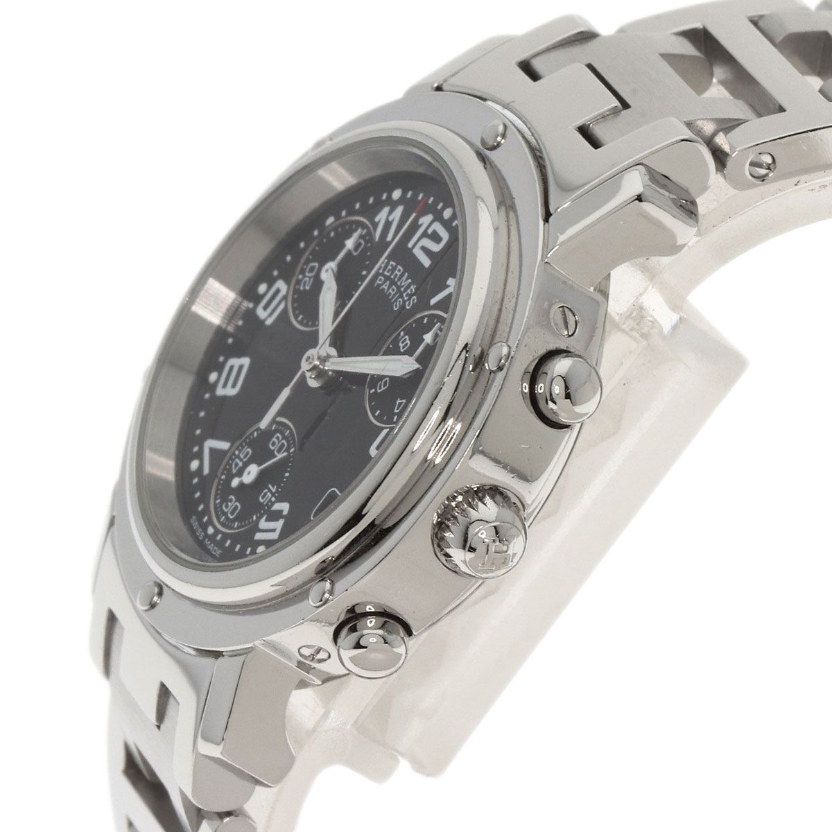 Hermes Clipper Chrono Watch SS — view 5