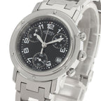 Hermes Clipper Chrono Watch SS — view 3