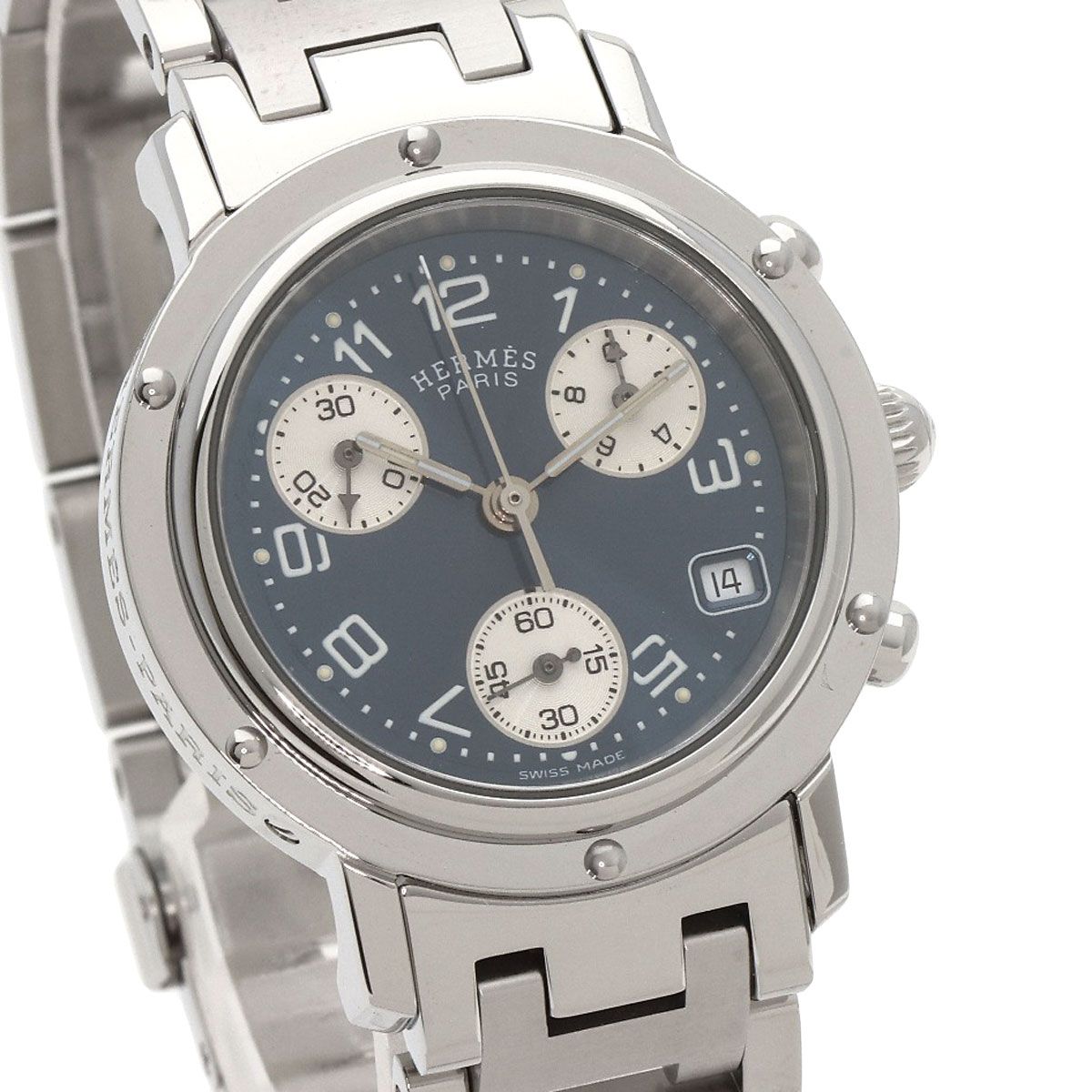 Hermes Clipper Chronograph Watch SS — view 4