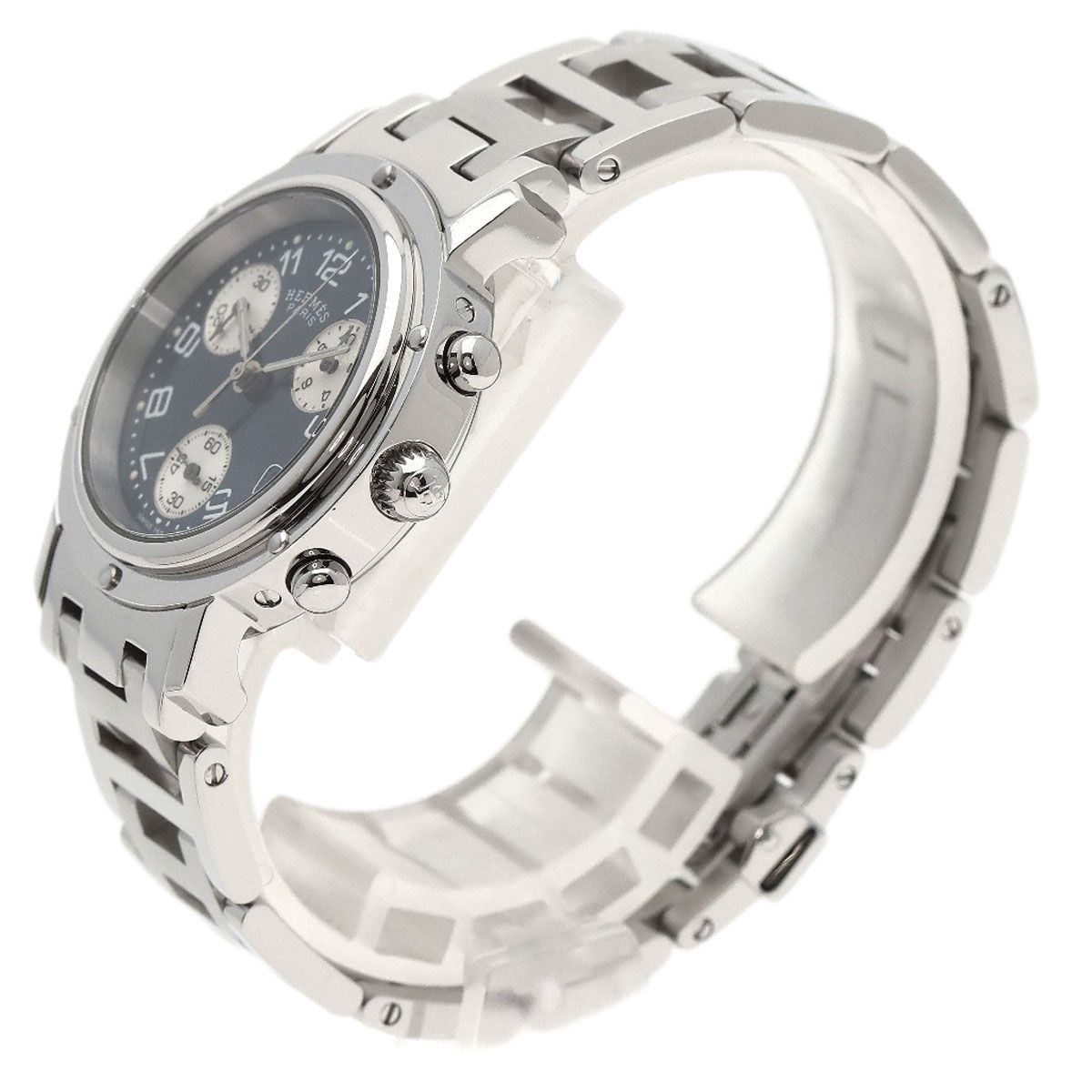 Hermes Clipper Chronograph Watch SS — view 2
