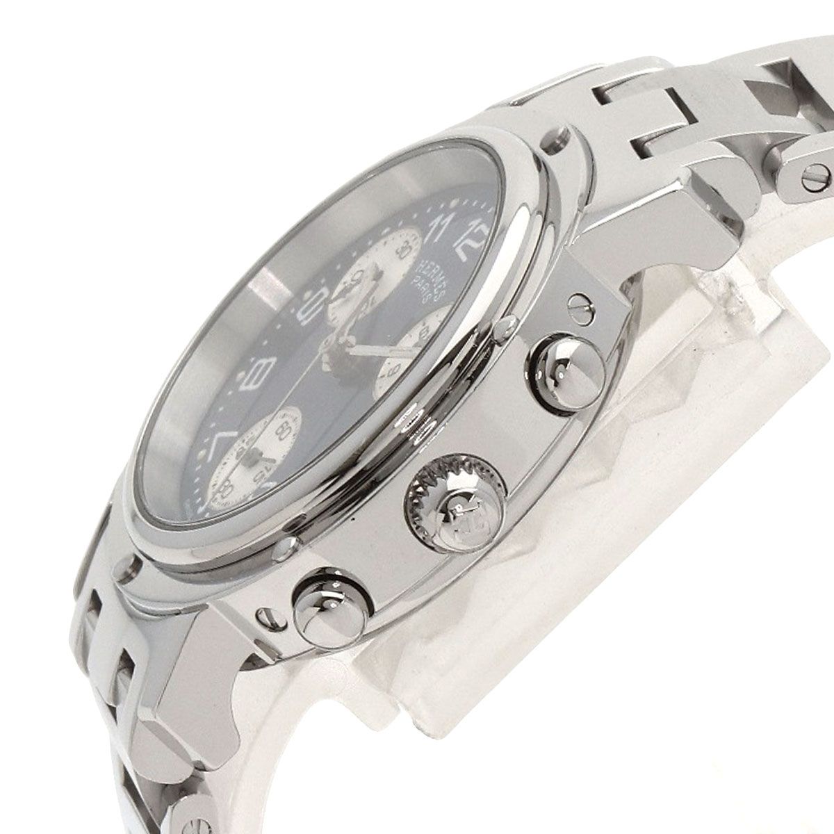 Hermes Clipper Chronograph Watch SS — view 5