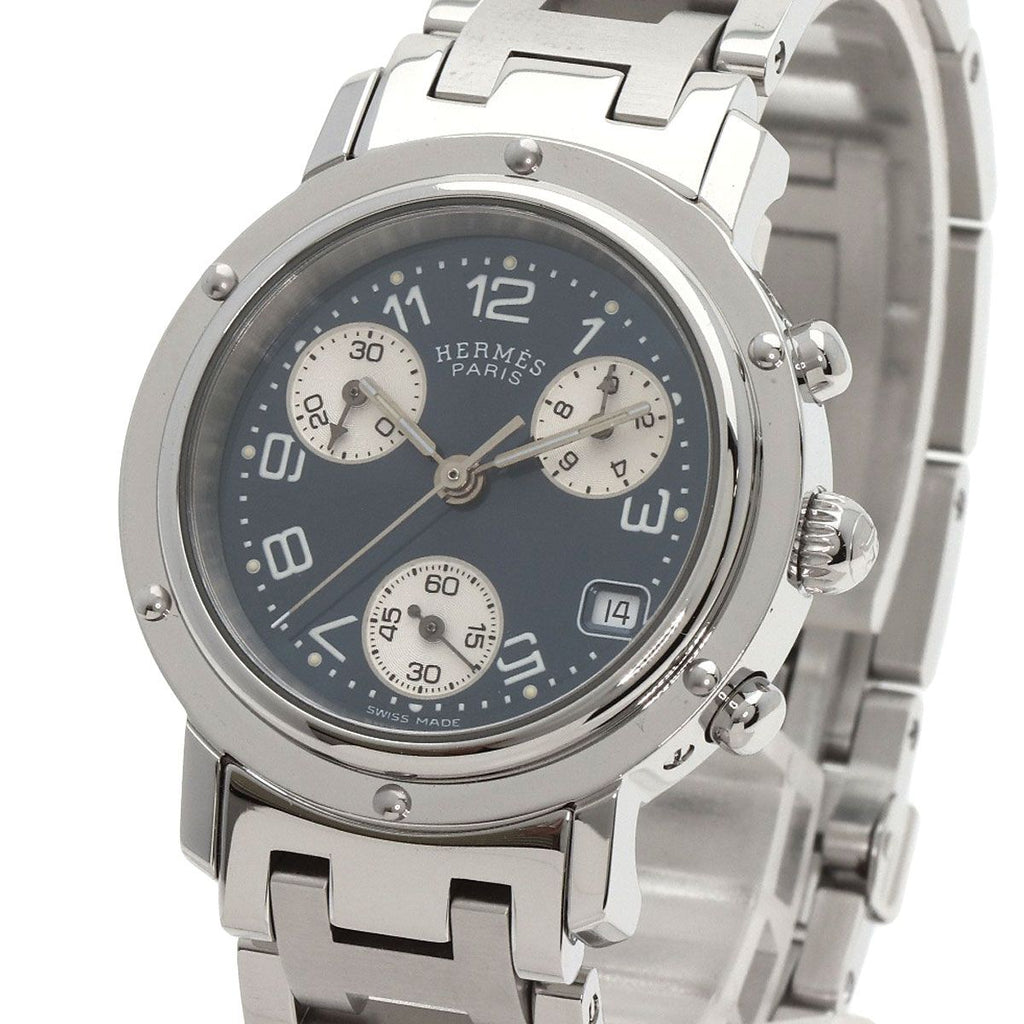 Hermes Clipper Chronograph Watch SS — view 3