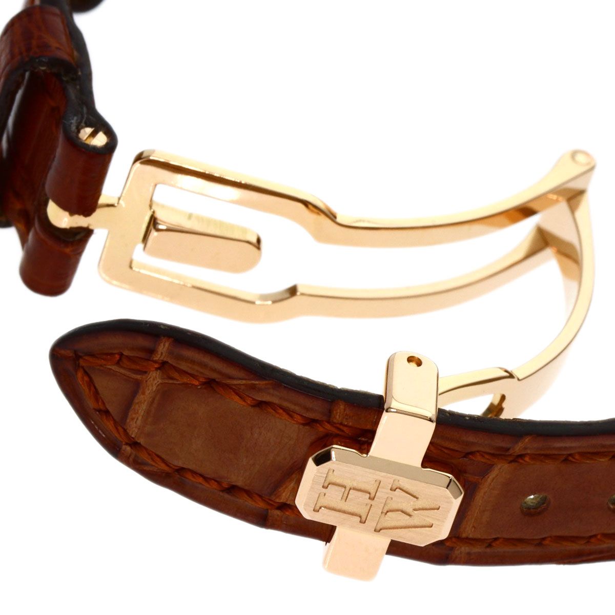 Harry Winston Avenue Watch 18K Pink Gold Leather — view 7