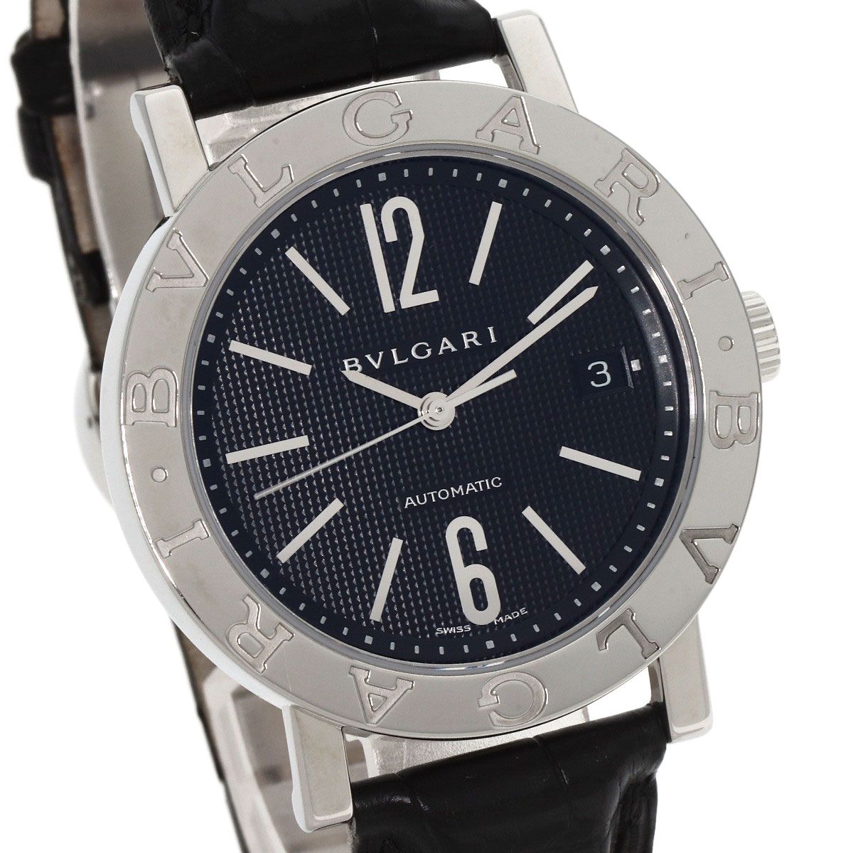 Bvlgari Watch SS Leather — view 4