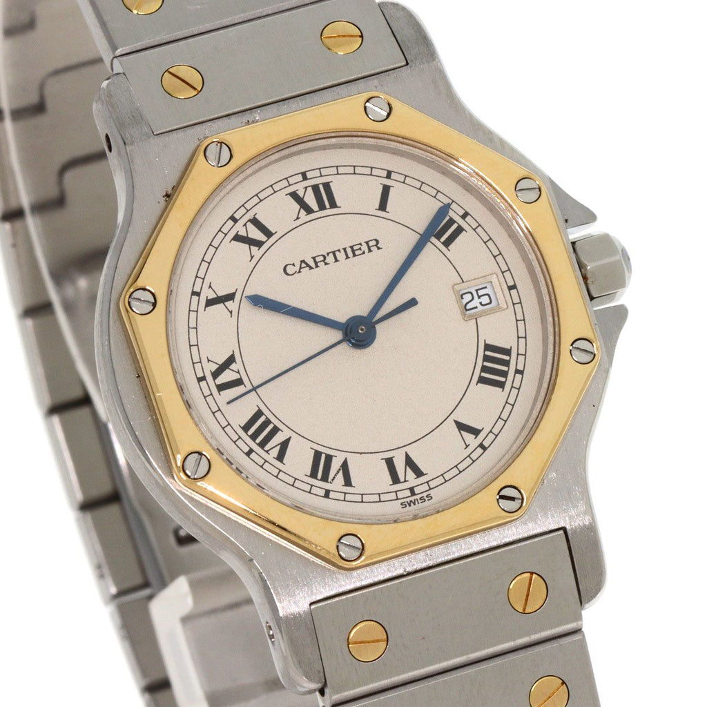 Cartier Santos Octagon LM Watch SS Yellow Gold — view 4