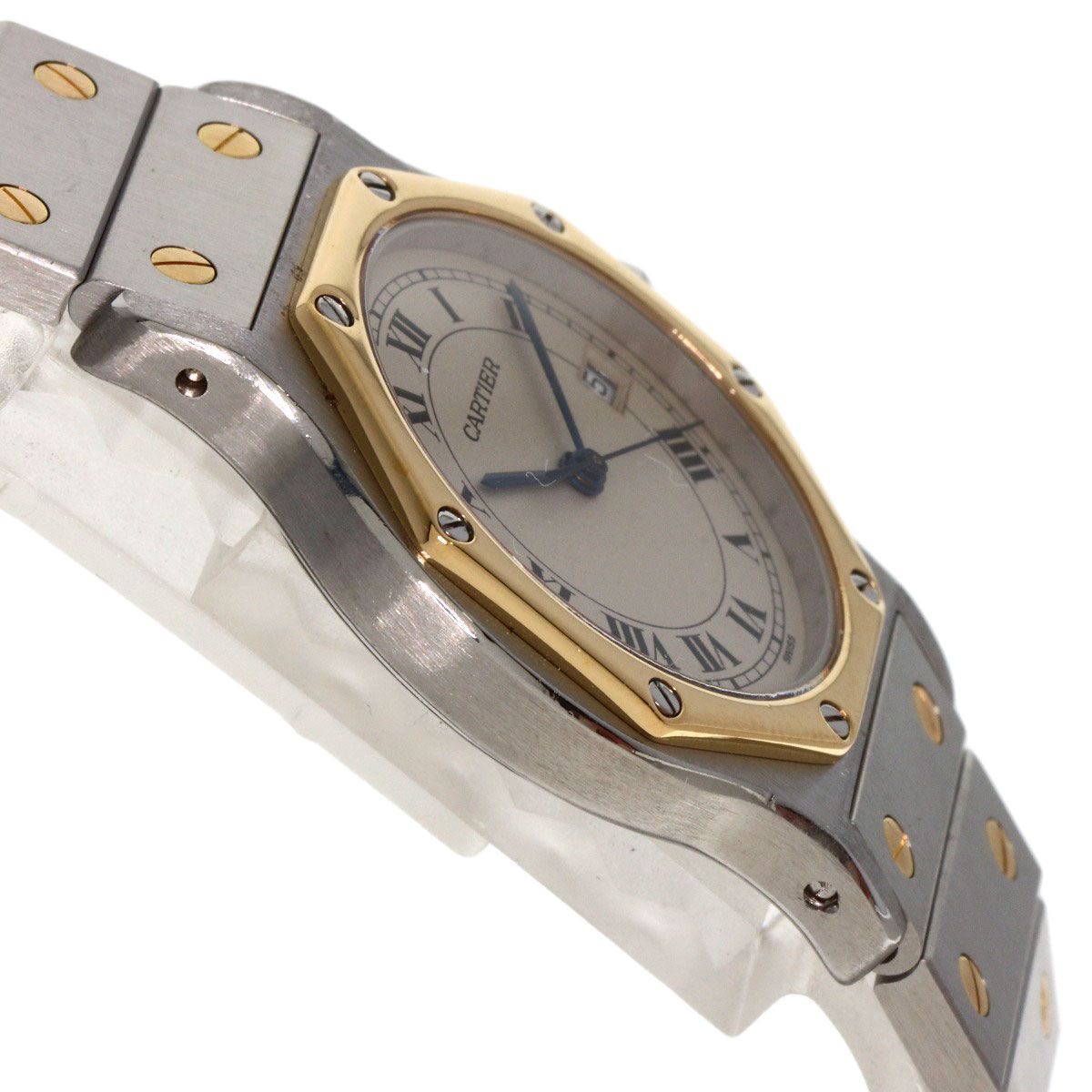 Cartier Santos Octagon LM Watch SS Yellow Gold — view 6