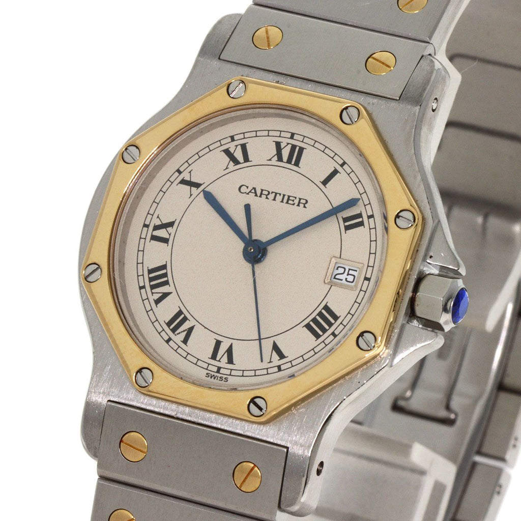 Cartier Santos Octagon LM Watch SS Yellow Gold — view 3