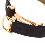 Cartier Santos Dumont Diamond Bezel Watch 18K Pink Gold Leather — view 8