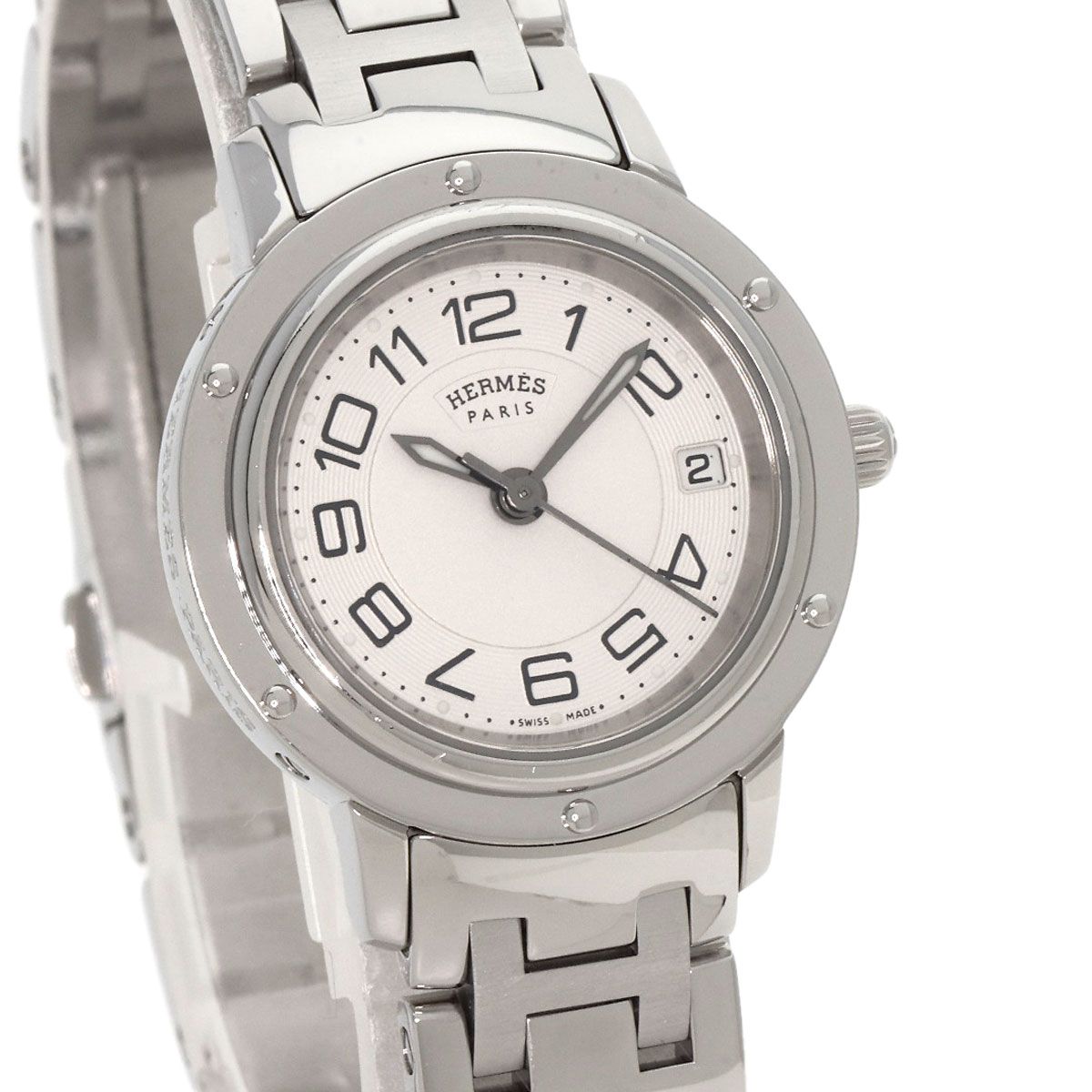 Hermes Clipper Classic Watch SS — view 4
