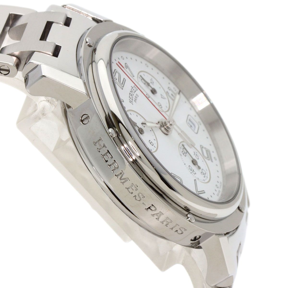 Hermes Clipper Chronograph Watch SS — view 6