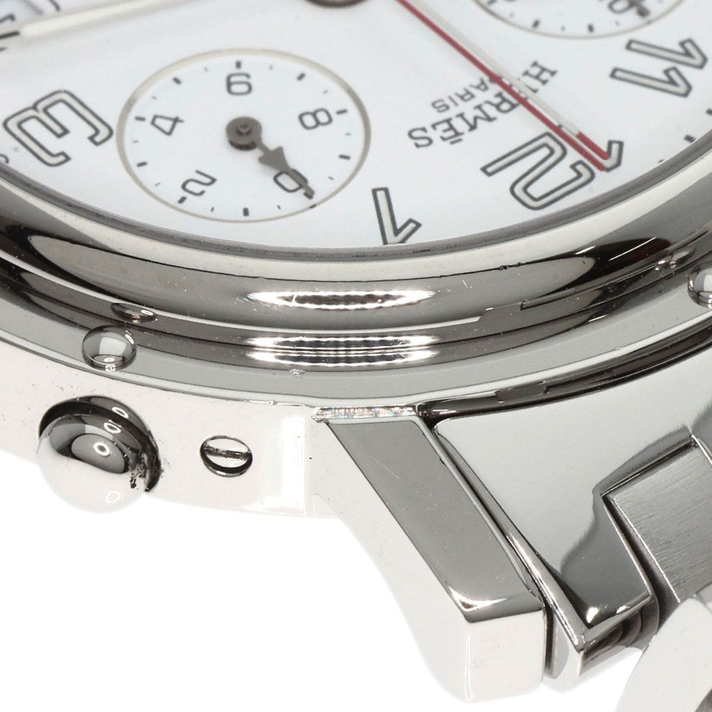Hermes Clipper Chronograph Watch SS — view 9