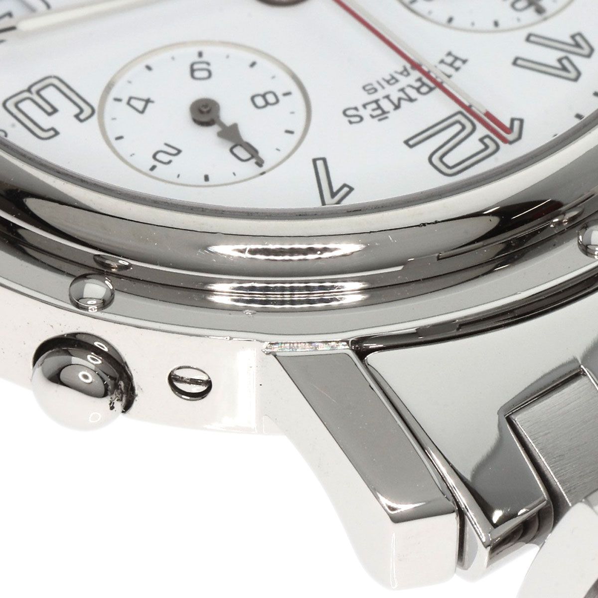 Hermes Clipper Chronograph Watch SS — view 9
