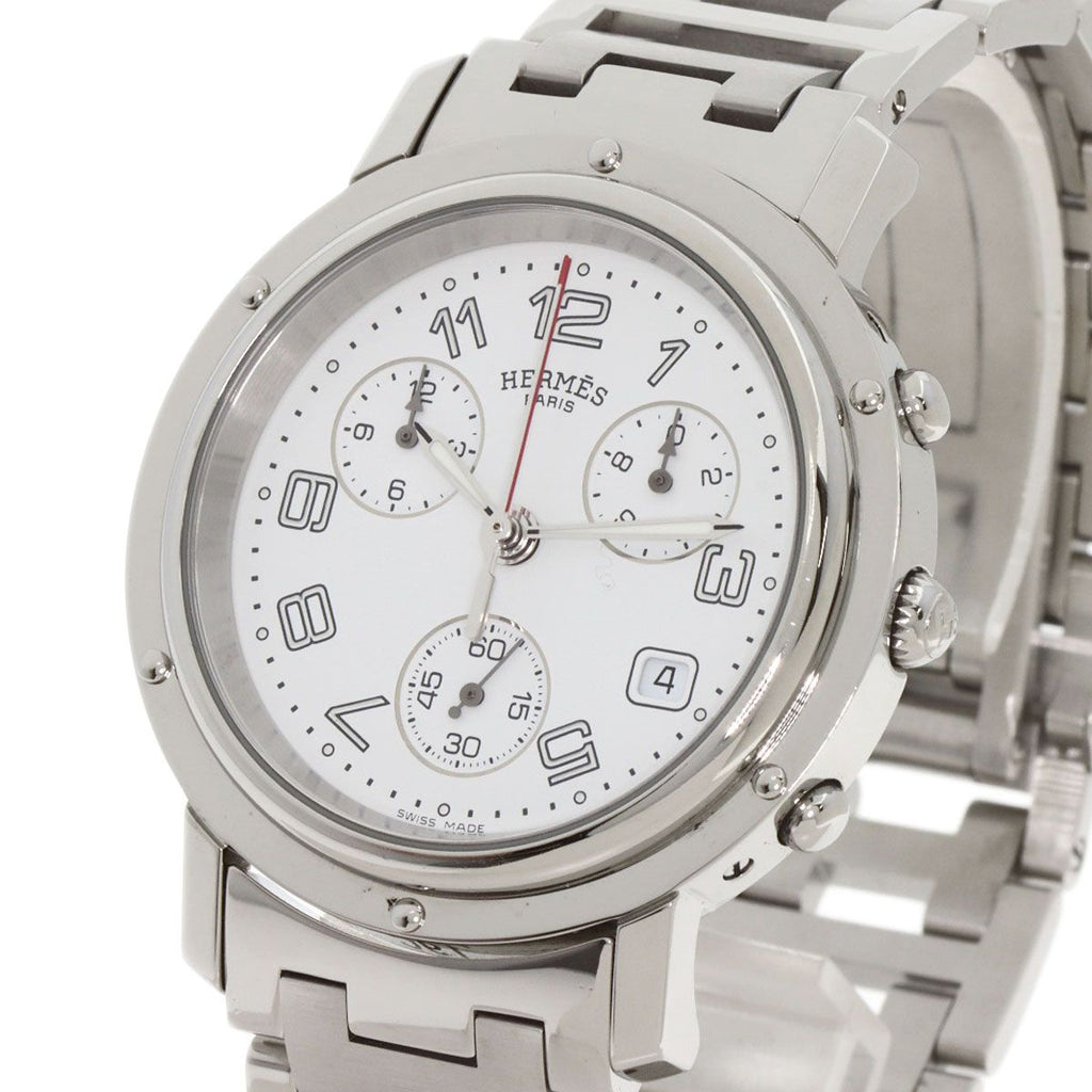 Hermes Clipper Chronograph Watch SS — view 3