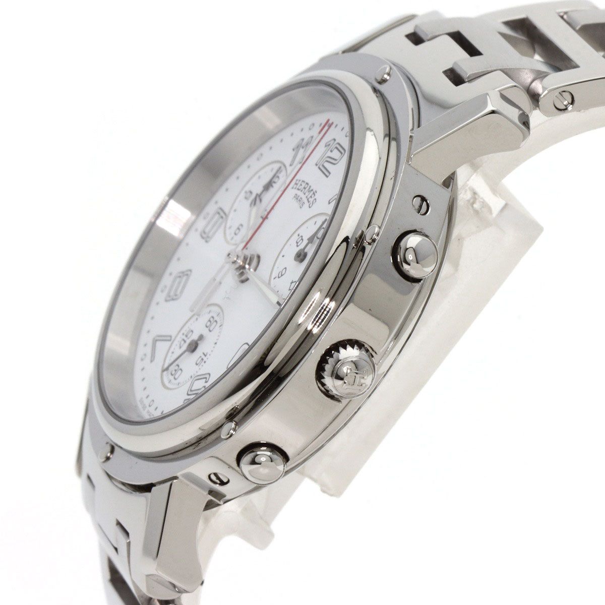 Hermes Clipper Chronograph Watch SS — view 5