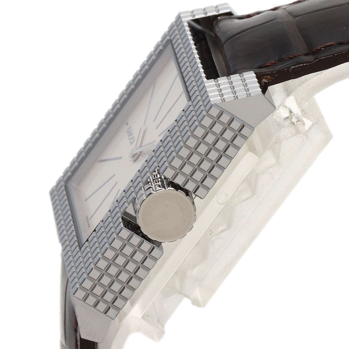 Gucci Square Face Watch SS Leather — view 5