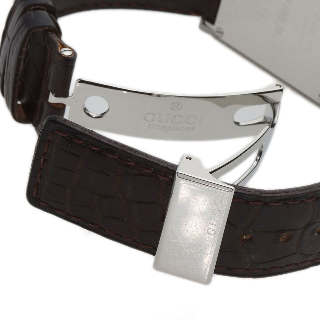Gucci Square Face Watch SS Leather — view 8