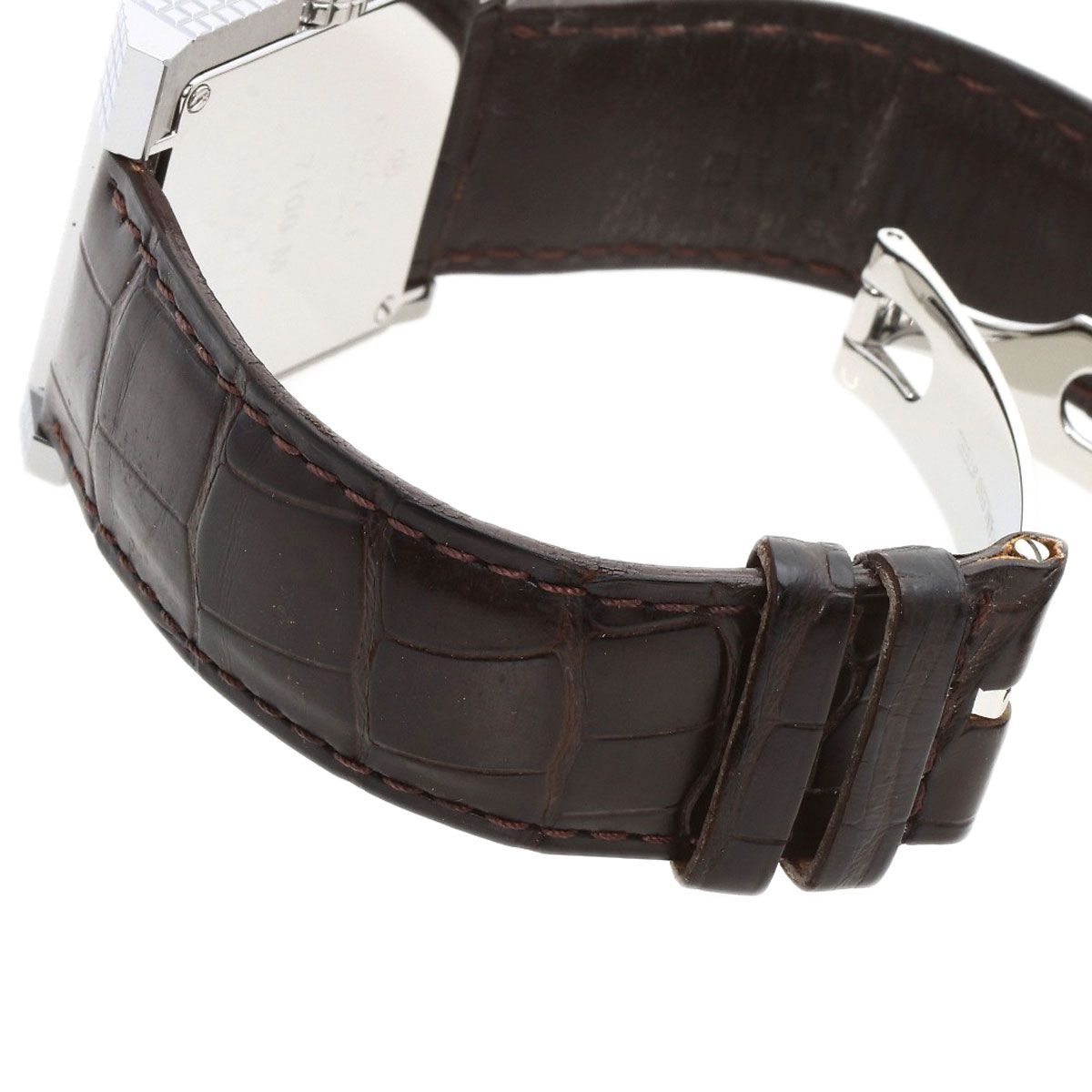 Gucci Square Face Watch SS Leather — view 9