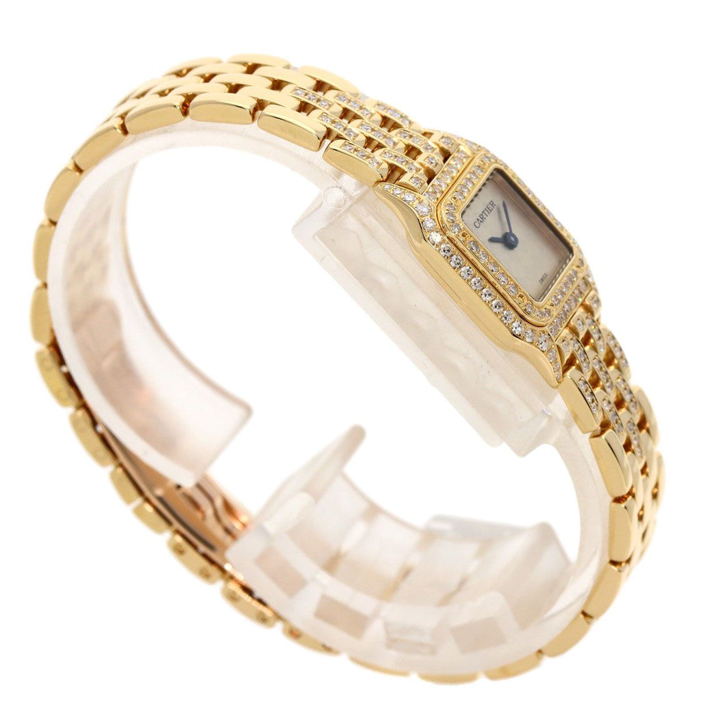 Cartier Mini Panther Double Bezel Diamond Watch 18K Yellow Gold — view 2