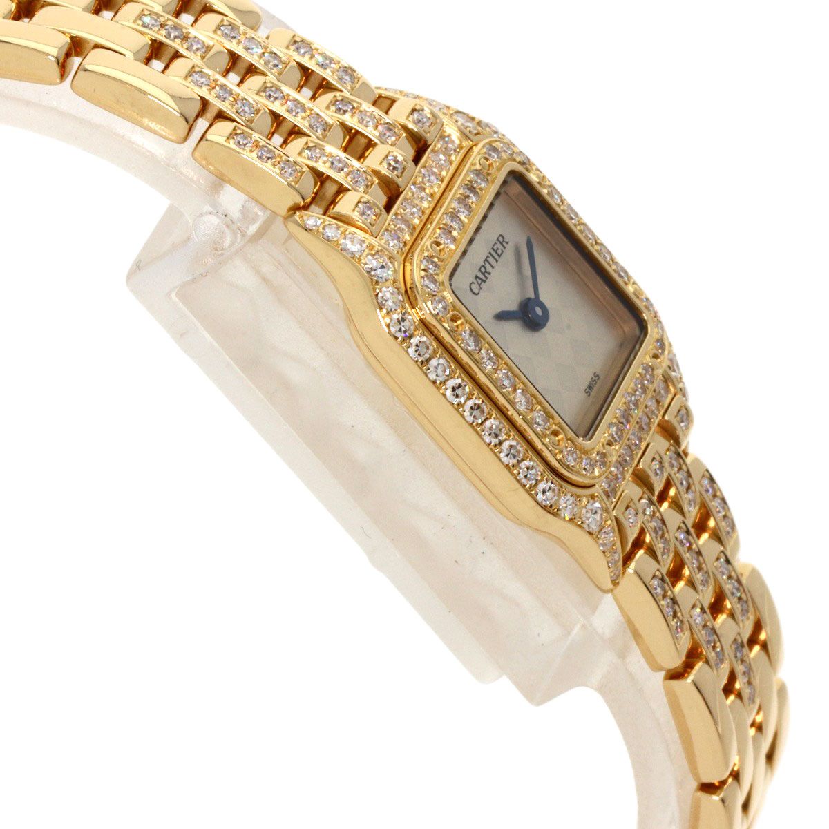 Cartier Mini Panther Double Bezel Diamond Watch 18K Yellow Gold — view 6