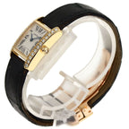 Cartier Tank Francais-z SM Watch 18K Yellow Gold Leather s — view 2