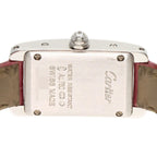 Cartier Mini Tank American Watch 18K White Gold Leather Diamond — view 7
