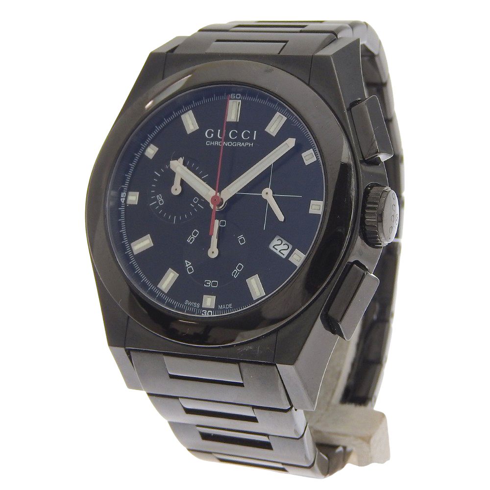 Gucci Pantheon 115.2 Stainless Steel Black Quartz Chronograph Dial — view 2