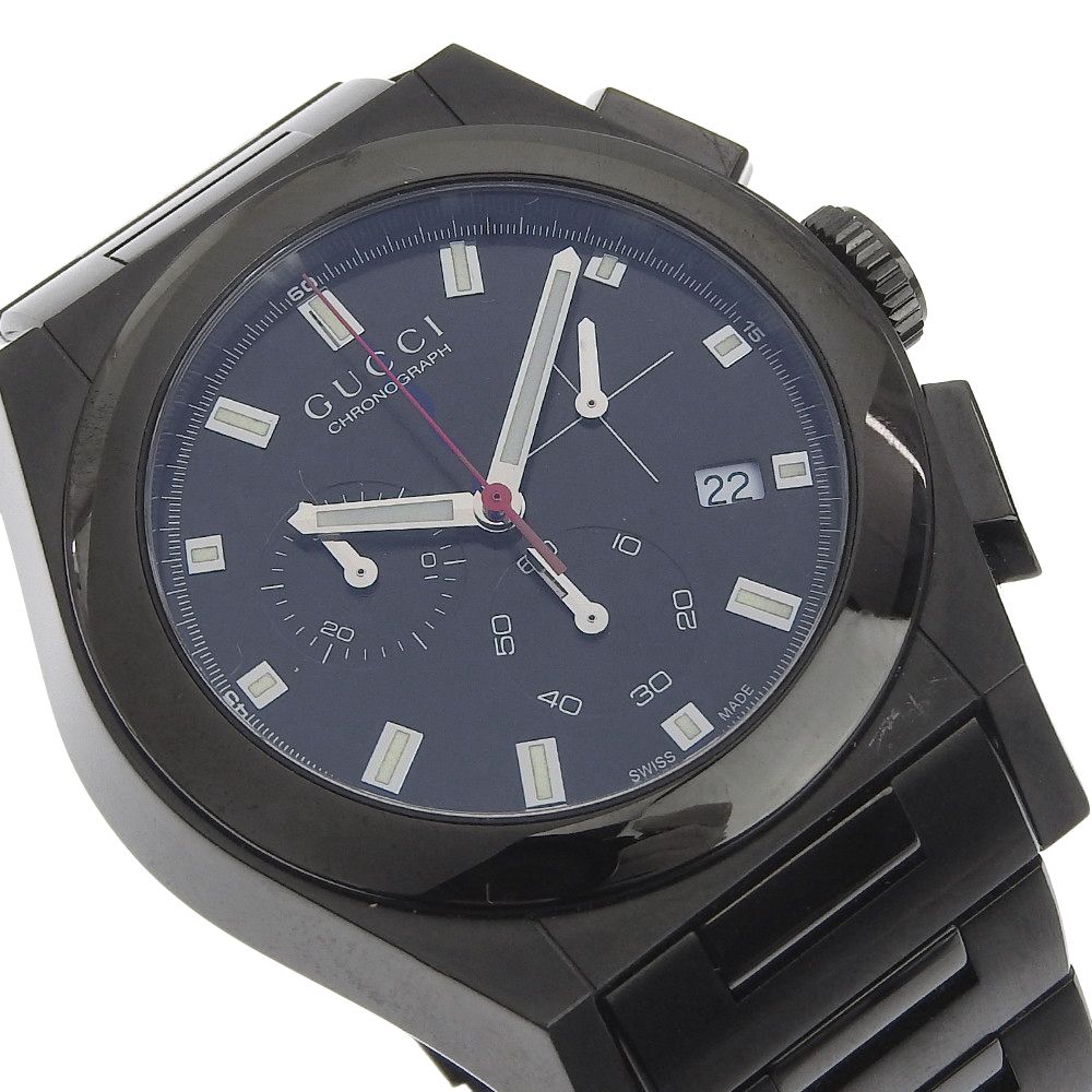 Gucci Pantheon 115.2 Stainless Steel Black Quartz Chronograph Dial — view 3