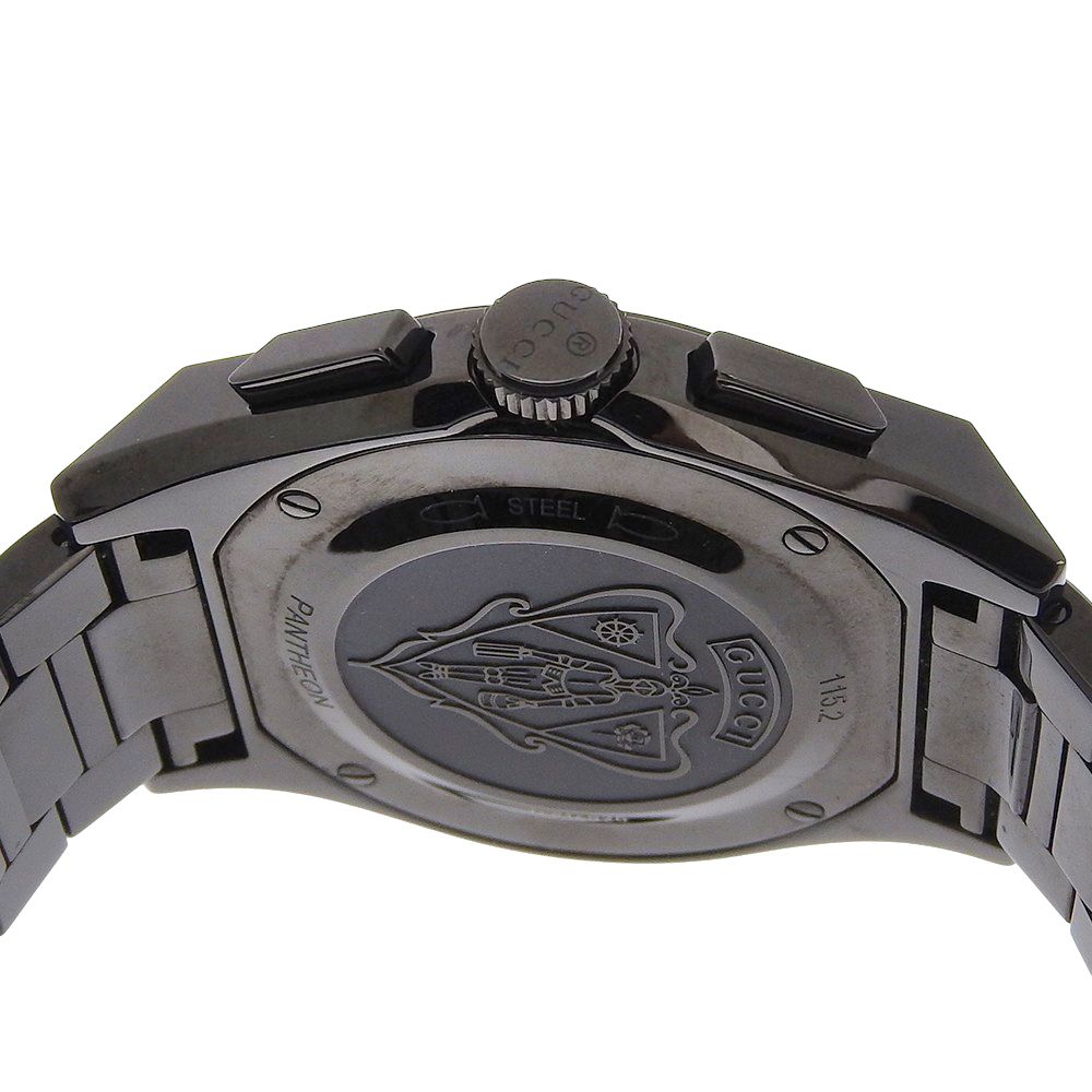 Gucci Pantheon 115.2 Stainless Steel Black Quartz Chronograph Dial — view 6