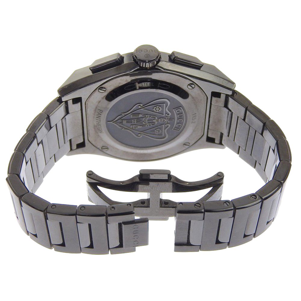 Gucci Pantheon 115.2 Stainless Steel Black Quartz Chronograph Dial — view 5
