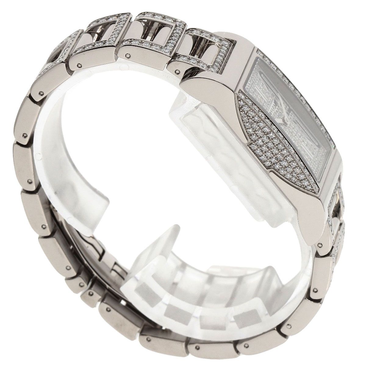 Bvlgari Rettangolo Diamond Watch 18K White Gold Goldx — view 2