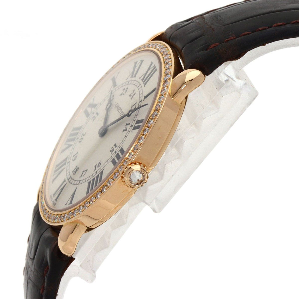 Cartier Ronde Louis LM Diamond Watch 18K Pink — view 5