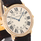 Cartier Ronde Louis LM Diamond Watch 18K Pink — view 4