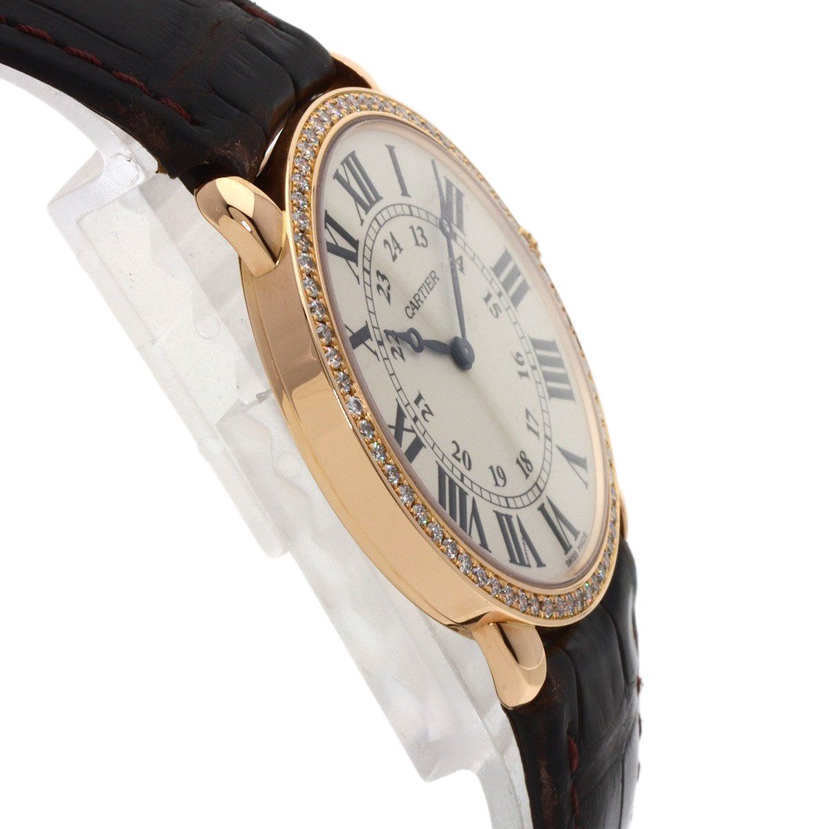 Cartier Ronde Louis LM Diamond Watch 18K Pink — view 6