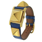 Hermes Medallion Gold Plated Leather Quartz Analog Display White Dial — view 2
