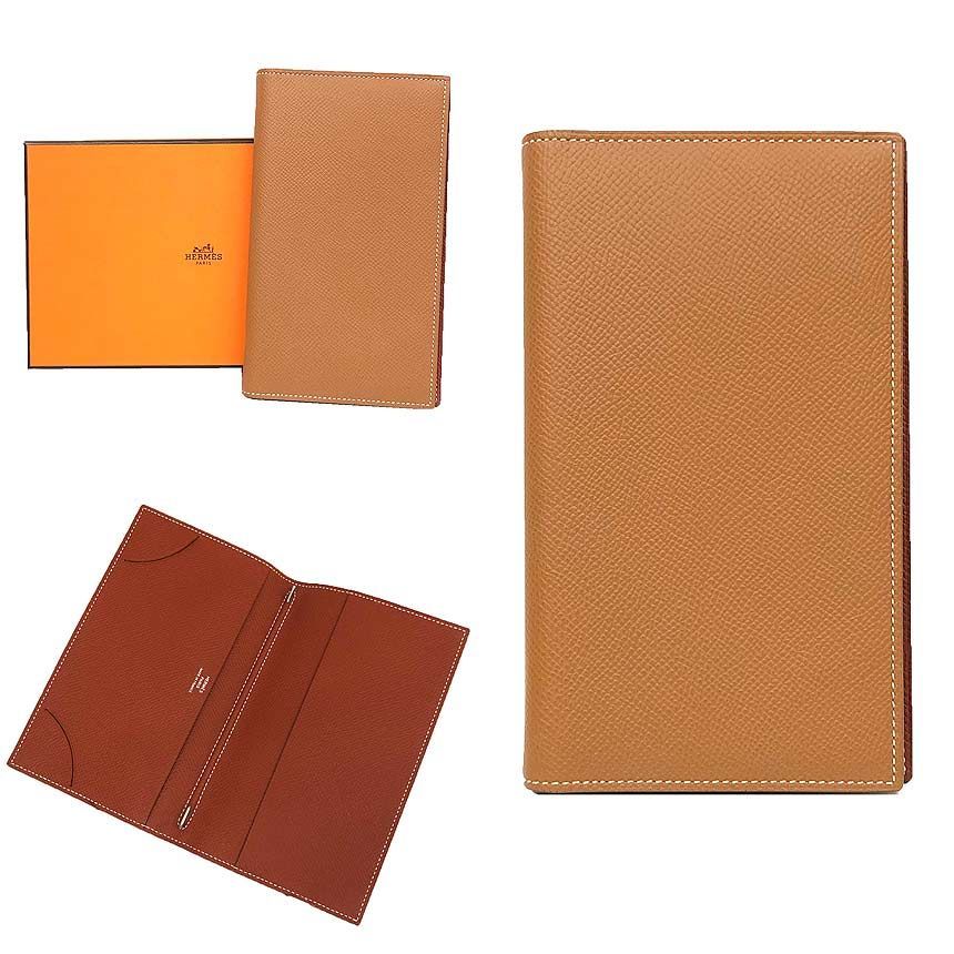 Hermes Agenda Cover Notebook Gold Brown Bicolor — view 2